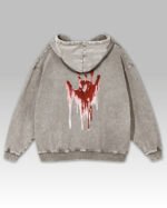 Bluza oversize z kapturem <br>Bloody Imprint - efekt sprania