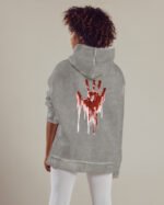 Bluza oversize z kapturem <br>Bloody Imprint - efekt sprania
