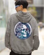 Bluza oversize z kapturem <br>Old Skull Friend - efekt sprania