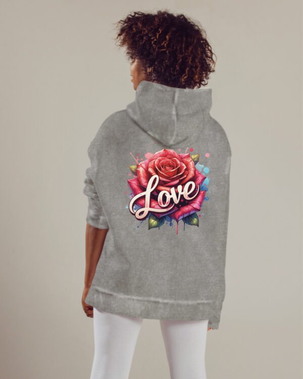 Bluza oversize z kapturem <br>Love and Rose - efekt sprania