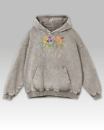 TL HO OLD ASH DTG 0260 A Bluza oversize z kapturem <br>Life is Colorful - efekt sprania