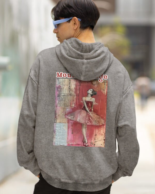 Bluza oversize z kapturem <br>Moulin Rouge Ballet - efekt sprania