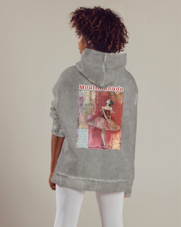 Bluza oversize z kapturem <br>Moulin Rouge Ballet - efekt sprania