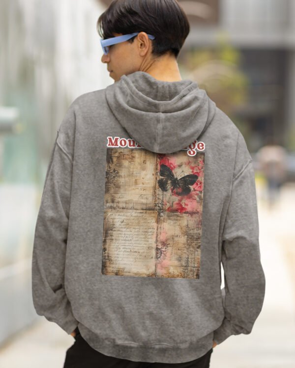 Bluza oversize z kapturem <br>Moulin Rouge Butterfly - efekt sprania