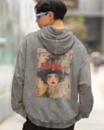 Bluza oversize z kapturem <br>Moulin Rouge Retro - efekt sprania