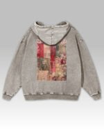 Bluza oversize z kapturem <br>Moulin Rouge Romantic - efekt sprania