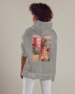 Bluza oversize z kapturem <br>Moulin Rouge Romantic - efekt sprania