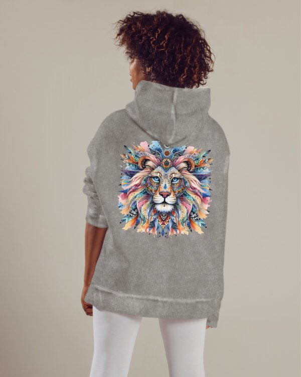 Bluza oversize z kapturem <br>Lion - efekt sprania