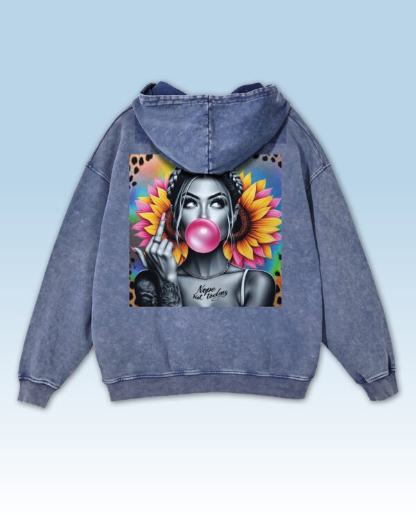 Bluza oversize z kapturem <br>NOPE Not Today - efekt sprania