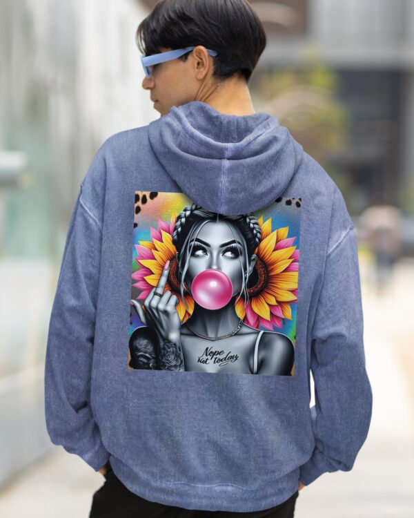 Bluza oversize z kapturem <br>NOPE Not Today - efekt sprania