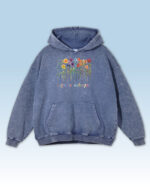 TL HO OLD BLU DTG 0260 A Bluza oversize z kapturem <br>Life is Colorful - efekt sprania