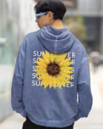 Bluza oversize z kapturem <br>Sunflower - efekt sprania