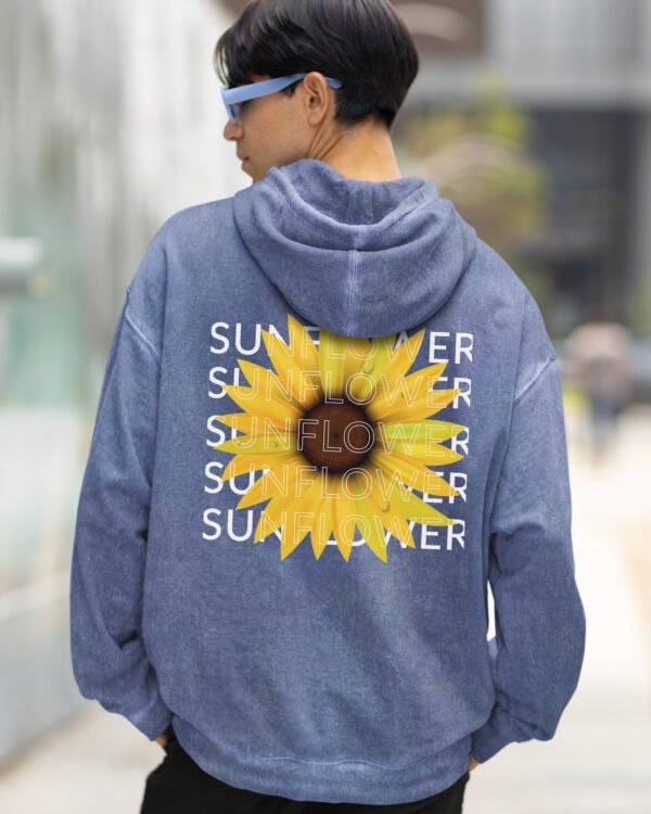 Bluza oversize z kapturem <br>Sunflower - efekt sprania