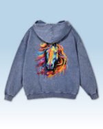 Bluza oversize z kapturem <br>Horse Whisperer - efekt sprania