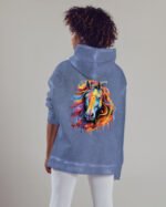Bluza oversize z kapturem <br>Horse Whisperer - efekt sprania