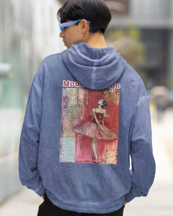 Bluza oversize z kapturem <br>Moulin Rouge Ballet - efekt sprania