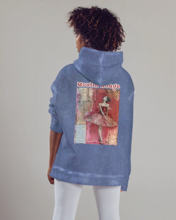 Bluza oversize z kapturem <br>Moulin Rouge Ballet - efekt sprania