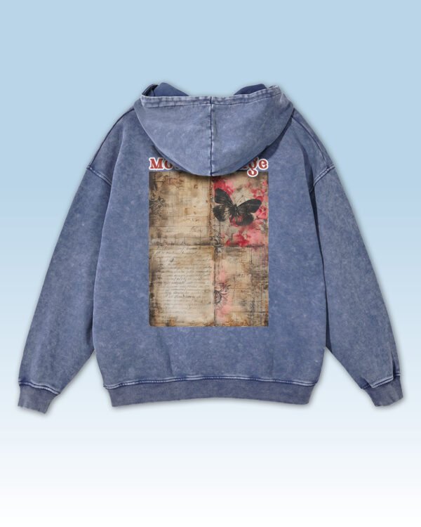 Bluza oversize z kapturem <br>Moulin Rouge Butterfly - efekt sprania