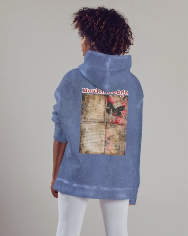 Bluza oversize z kapturem <br>Moulin Rouge Butterfly - efekt sprania