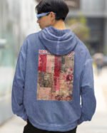 Bluza oversize z kapturem <br>Moulin Rouge Romantic - efekt sprania