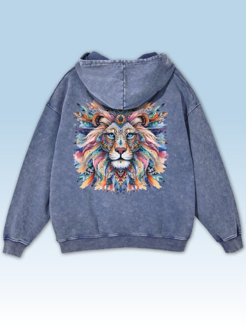 Bluza oversize z kapturem Lion