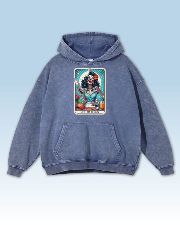 Bluza oversize z kapturem <br>Off My Meds - efekt sprania