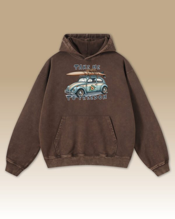 Bluza oversize z kapturem <br>Take me to freedom - efekt sprania