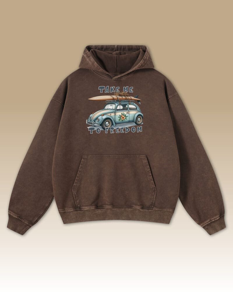 Bluza oversize z kapturem <br>Take me to freedom - efekt sprania