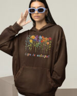 TL HO OLD BRO DTG 0260 A WOMEN Bluza oversize z kapturem <br>Life is Colorful - efekt sprania