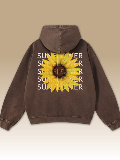 Bluza oversize z kapturem Sunflower