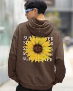 Bluza oversize z kapturem <br>Sunflower - efekt sprania