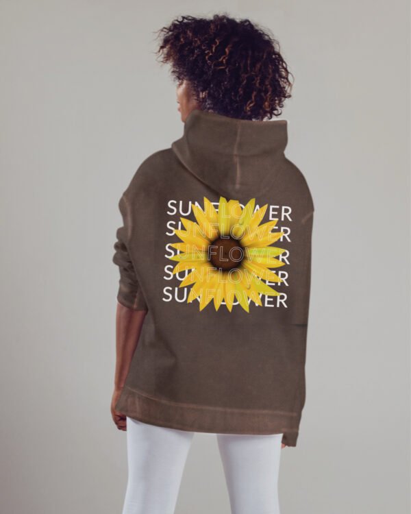 Bluza oversize z kapturem <br>Sunflower - efekt sprania