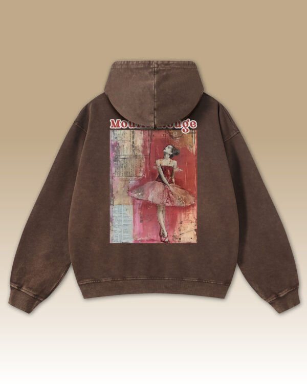 Bluza oversize z kapturem <br>Moulin Rouge Ballet - efekt sprania