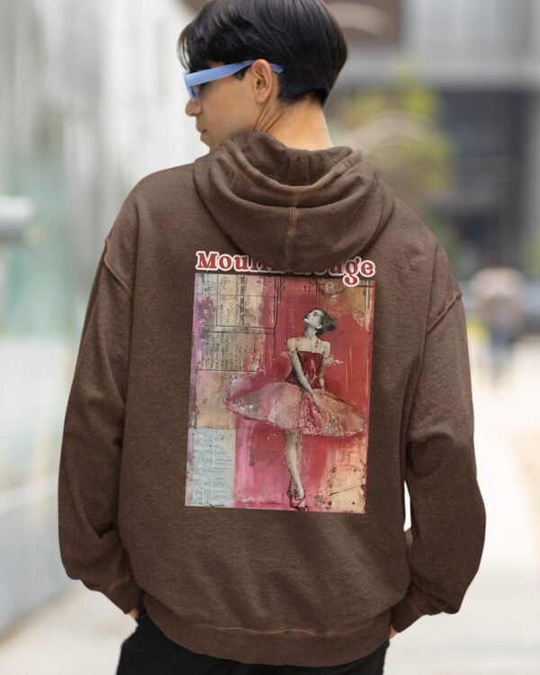 Bluza oversize z kapturem <br>Moulin Rouge Ballet - efekt sprania