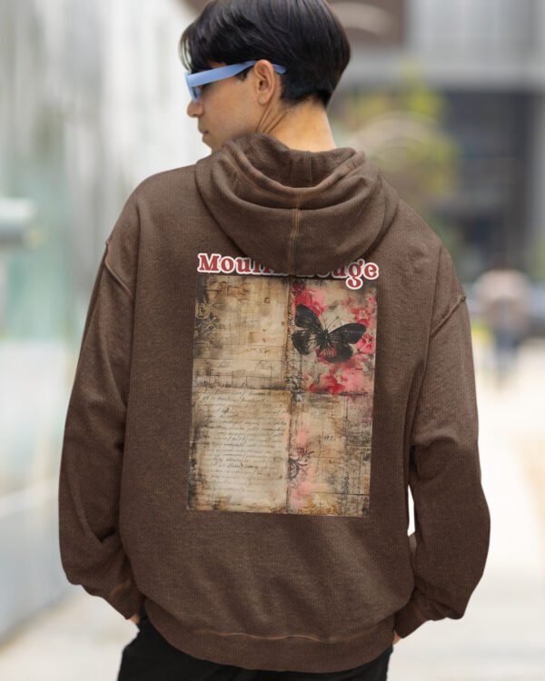 Bluza oversize z kapturem <br>Moulin Rouge Butterfly - efekt sprania
