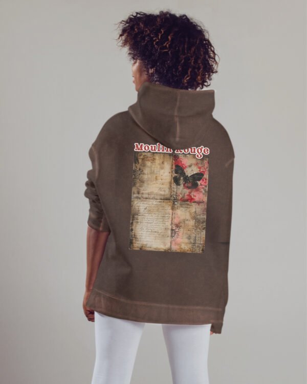 Bluza oversize z kapturem <br>Moulin Rouge Butterfly - efekt sprania