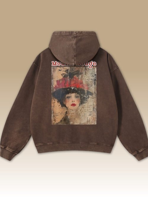 Bluza oversize z kapturem Moulin Rouge Retro