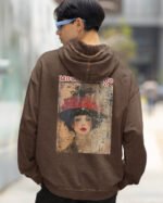 Bluza oversize z kapturem <br>Moulin Rouge Retro - efekt sprania