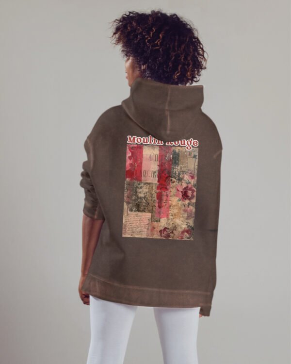 Bluza oversize z kapturem <br>Moulin Rouge Romantic - efekt sprania