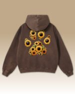 Bluza oversize z kapturem <br>Sunflower Paw - efekt sprania