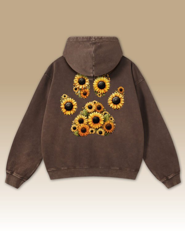 Bluza oversize z kapturem <br>Sunflower Paw - efekt sprania