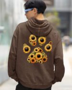 Bluza oversize z kapturem <br>Sunflower Paw - efekt sprania