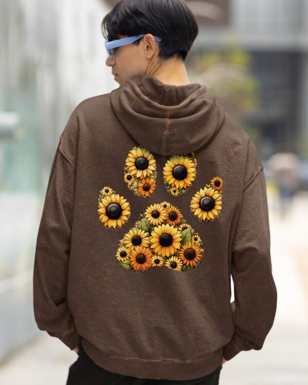 Bluza oversize z kapturem <br>Sunflower Paw - efekt sprania
