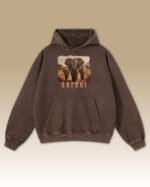 Bluza oversize z kapturem Safari