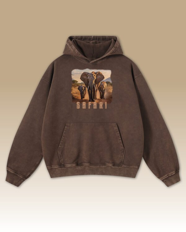Bluza oversize z kapturem Safari