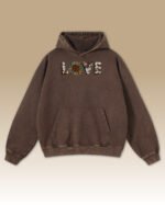 Bluza oversize z kapturem <br>Nature Love - efekt sprania