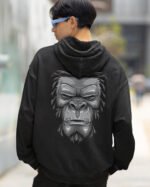 Bluza oversize z kapturem <br>Goryl - efekt sprania