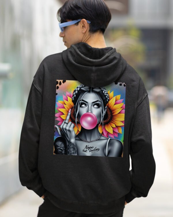 Bluza oversize z kapturem <br>NOPE Not Today - efekt sprania