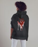 Bluza oversize z kapturem <br>Bloody Imprint - efekt sprania
