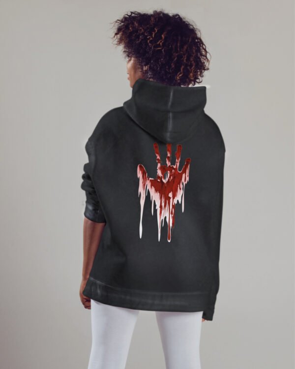 Bluza oversize z kapturem <br>Bloody Imprint - efekt sprania